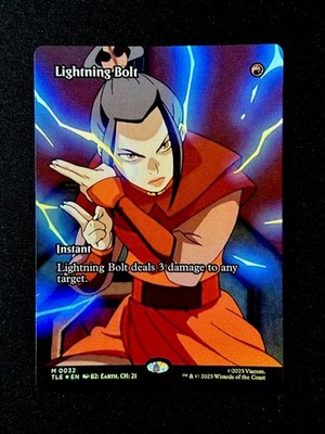 Magic The Gathering Lightning Bolt Borderless Foil NM - Magic MTG Avatar