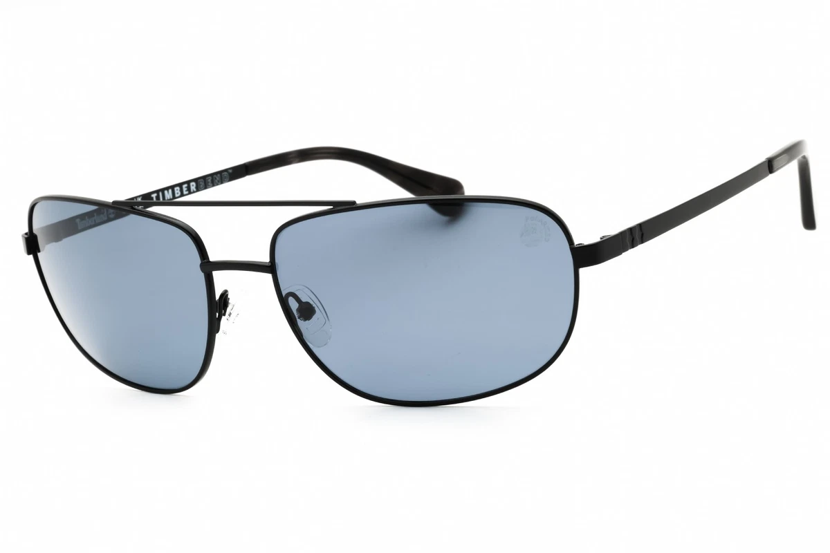 Timberland TB00045 01D Shiny Black / Smoke Polarized 66mm Men's Sunglasses