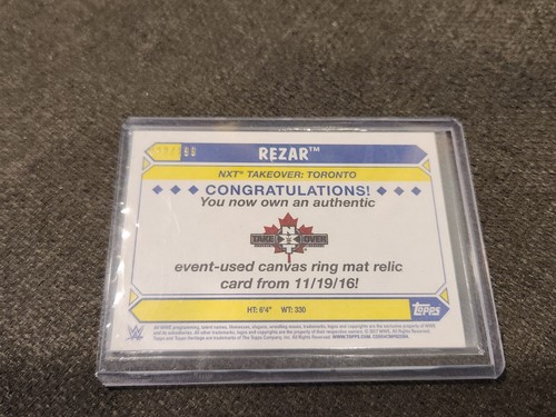 2017 Topps Heritage WWE Takeover Toronto Rezar 92/199 - Picture 2 of 2