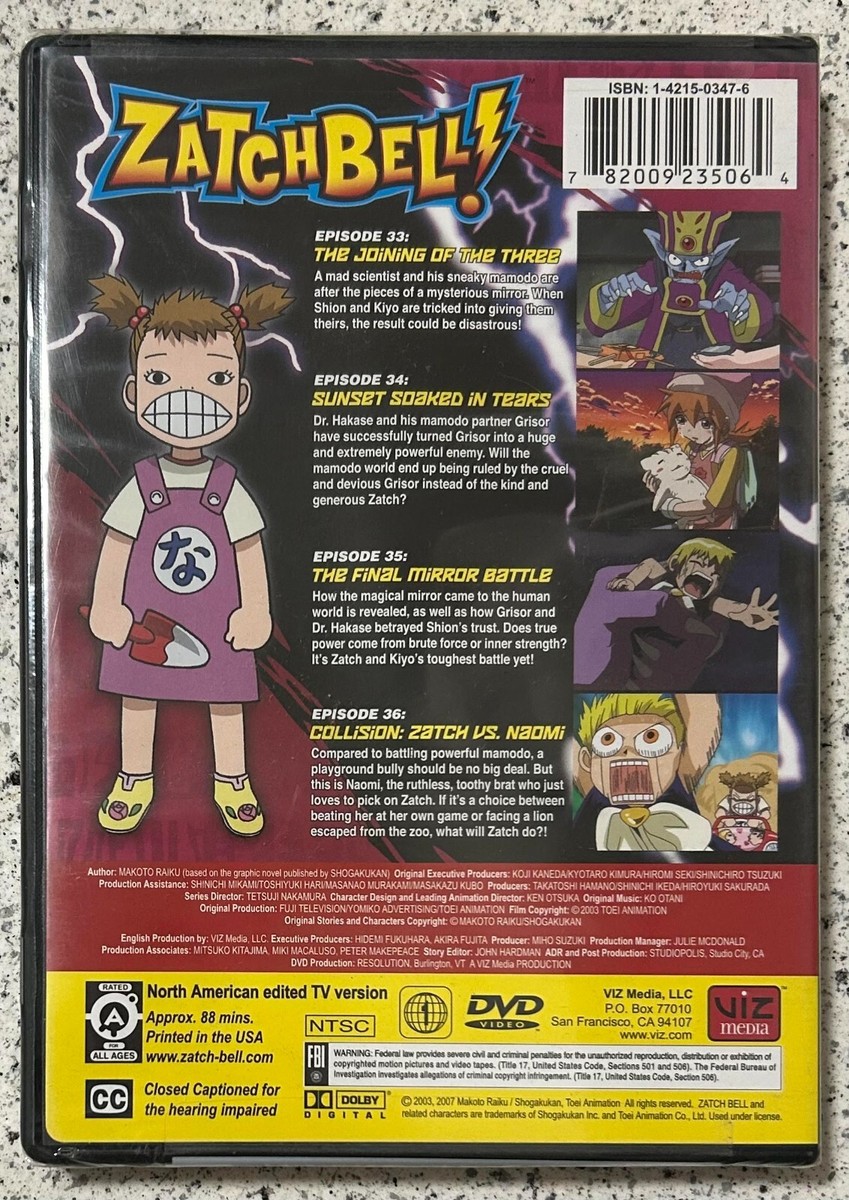 Zatch Bell! Vol The Joining of The Three New Anime DVD Viz Media