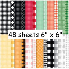 Stampin Up Gingham Cottage Designer Series Paper 48 sheets of 6" x 6" paper
