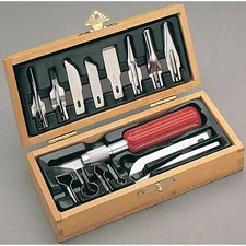 Brand New X-Acto Standard Woodcarving Set in Wooden Box
