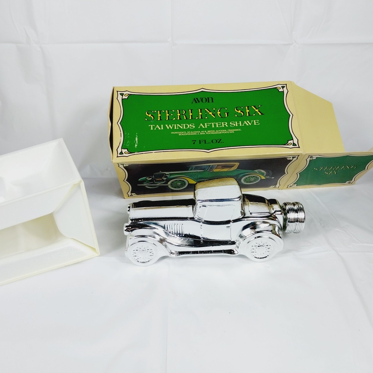 Sterling Six Vintage Avon Tai Winds After Shave Bottle NIB NOS 7oz