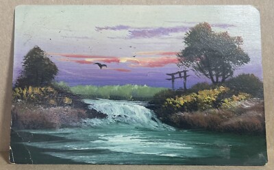 辰　oilpainting from Japan Postcard Japanese Hand Painted Art in Oil Kobe Nippon Japan
