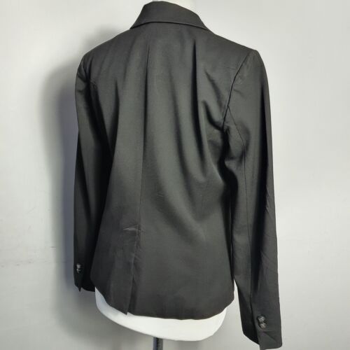 RALPH LAUREN Military Smart Jacket Blazer Ornate Emblem Button Size UK 6P Black. - Picture 12 of 19