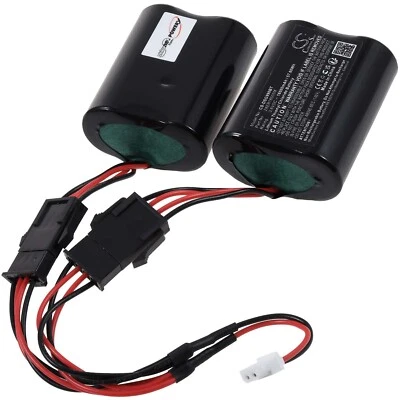 POWERY Confezione Batteria Litio Per Sirena Visonic MCS-740 Nota Tipo Spina 3,6V 16000mA