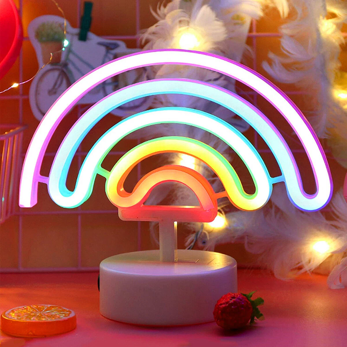 Neon Sign LED Rainbow shaped Neon Light Battery USB Powered