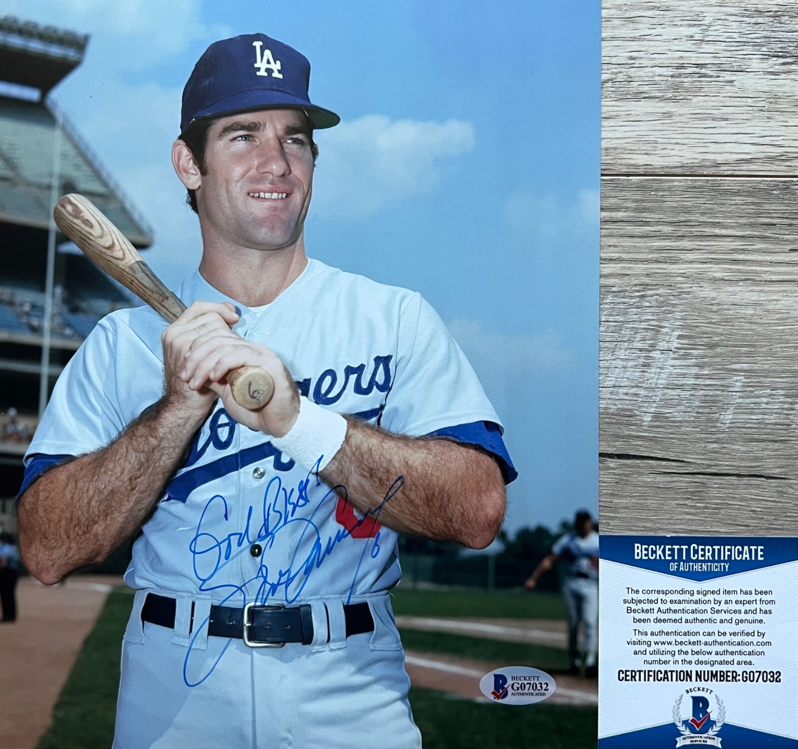 Clayton Kershaw Autographed Signed Los Angeles Dodgers Steve Garvey 8x10 Photo Beckett BAS COA 