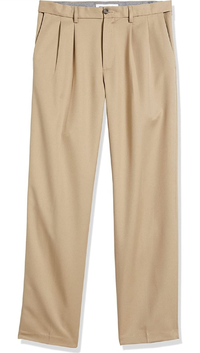 amazon essentials men's classic-fit expandable-waist pleated dress pant reviews Amazon.com: Amazon Essentials Men's Classic-Fit Pleated Dress Pants (Available in Big & Tall), Black, 44W x 28L : Clothing, Shoes & Jewelry