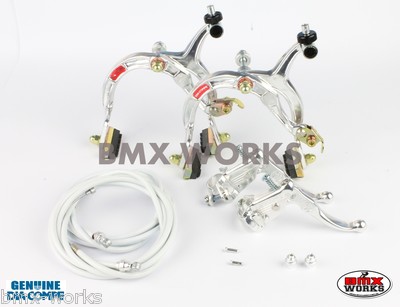 Dia-Compe MX1000 - MX121 Silver Brake Set - Suits Old School BMX