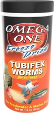 OMEGA ONE FREEZE DRIED TUBIFEX WORMS FISH FOOD NUTRI TREAT 1.5 OZ .CONTAINER