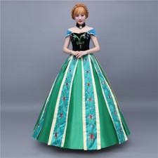 Frozen Anna Elsa Disney Cosplay Costume Dress Costume Princess long dress B 2