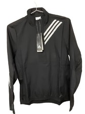 Adidas Women's Run It 3 Stripes Anorak Wind Water Reflective Jacket NWT Size XS