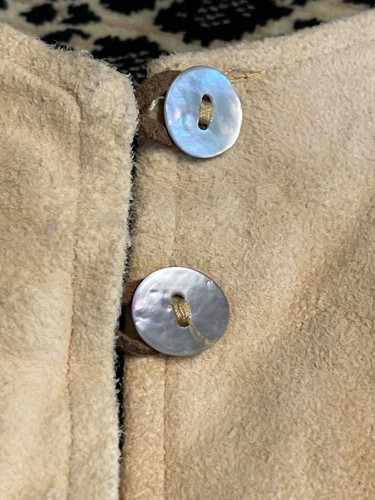 CHAMOIS LEDER LAMMFELL STRING BIKINI TOP SET SAVAGE VINTAGE Y2K MED NEU RAR - Bild 11 von 24