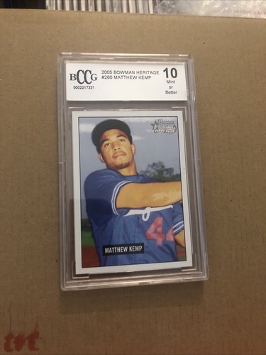 Matt Kemp 2005 Bowman Heritage rookie  BGS BCCG 10 - Picture 1 of 4