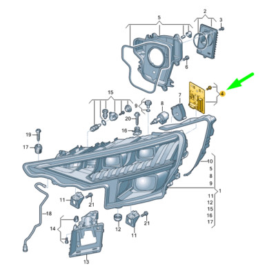 NEW AUDI Q8 FRONT HEADLIGHT P.C. BOARD 4M8941475A ORIGINAL | eBay