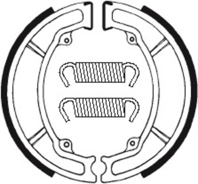 25535 - Compatible Avec YAMAHA TY 125 125 1977-1983 Mâchoires De Frein BA034