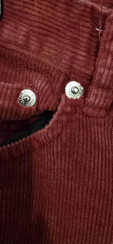 Pantalones de pana Chaps para mujer 4 pantalones rojos de pana corte bota Foto 3 de 4