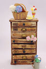 Doll house Miniatures 1:12 Scale Furniture Vintage Storage Cabinet Unfinished