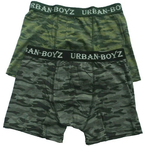Paquete de 6 calzoncillos boxer camuflados calce suelto clásicos de algodón para hombre S-2XL Foto 3 de 4