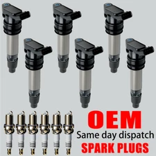 6X OEM Ignition Coil & Iridium Spark Plug for Volvo S60 S80 XC60 XC70 XC90 UF594