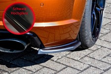Heckansatz Seitenteile Flaps aus ABS passend für Audi TT RS 8S Schwarz Glanz
