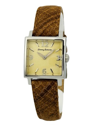 Tommy Bahama TB2000 SILVER PALM Ladies PINEAPPLE Dial Amber/Brown
