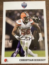 CHRISTIAN KIRKSEY Cleveland Browns Hand Signed 6x4 Autograph NFL