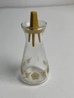 Vintage 70s Glass Pyrex Corelle Butterfly Gold Floral Salt Pepper Single Shaker