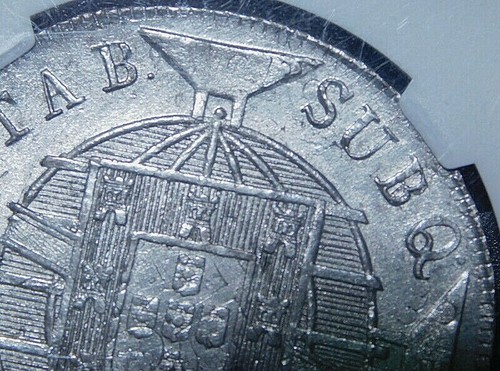 BRAZIL 1819R 960 Reis Struck On 8 Real Mexico See Detail Pics NGC UNC Details - Picture 10 of 11