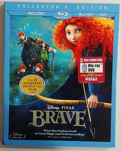 Disney Pixar Brave 3 Disc Blu Ray Combo Pack With Slipcover Brand New Ebay