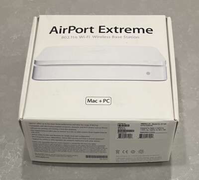 Apple Airport Extreme 802.11n Wi-Fi Wireless Base Station Mac+PC A1143 MB053LL/A