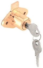 NEW PRIME LINE U 9947 DEFENDER Desk Drawer Cabinet Lock 7/8" BRASS 1067974