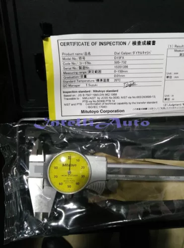 New Mitutoyo 505-732 Dial Caliper 0-150mm X 0.01mm