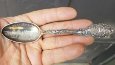 Fort Mackinac Sterling Silver Souvenir Spoon Michigan Shepard Mfg Co Antique