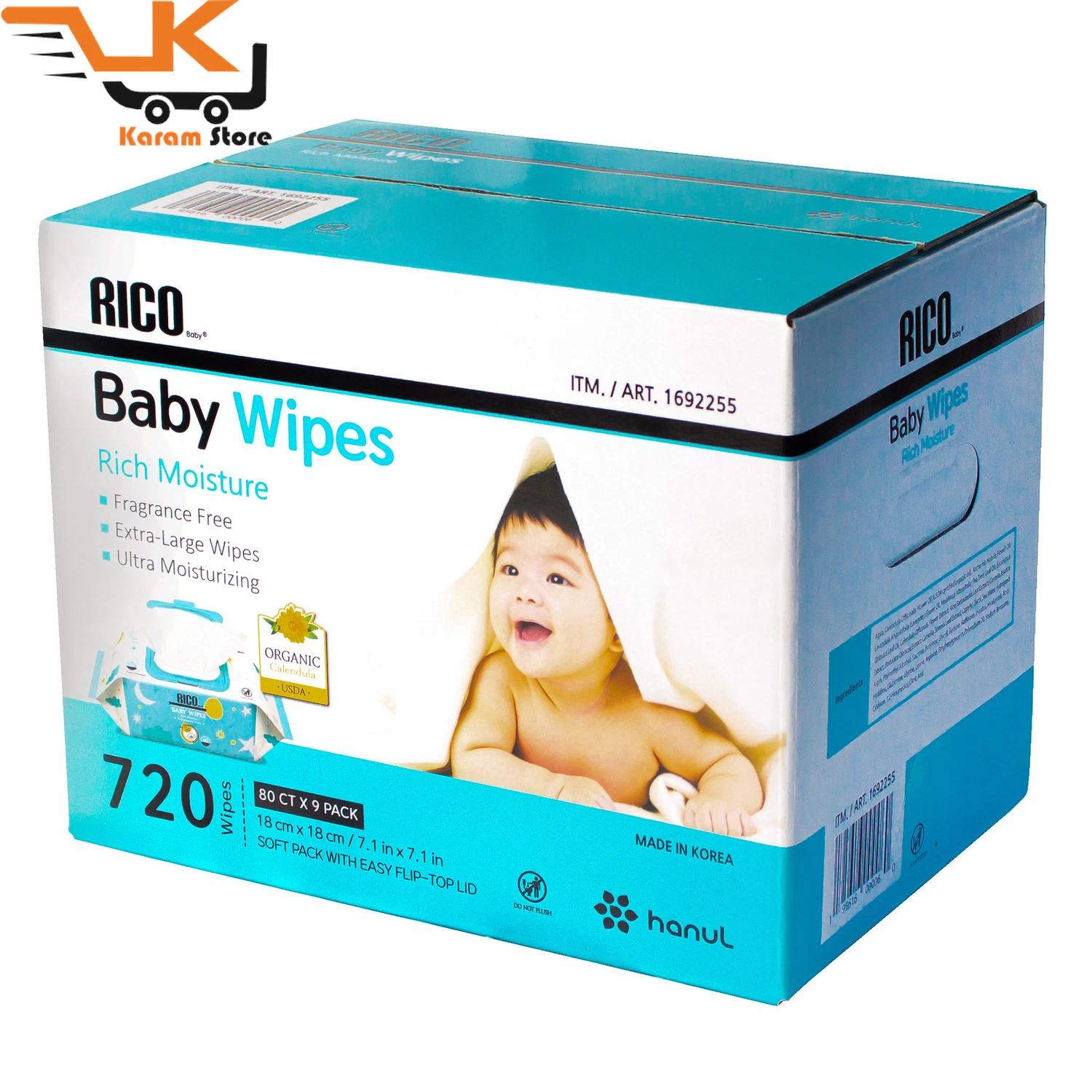 RICO Baby Wipes, 720-Count
Opens in a new window or tab