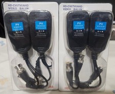 2pr - Passive Video Balun, RJ45 Transceiver Transmitter HD-CVI/TVI/AHD/CVBS, NEW
