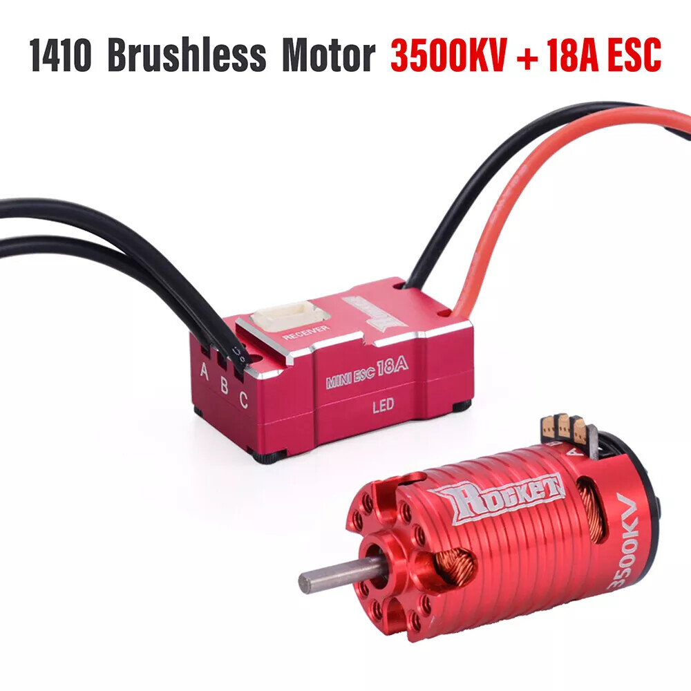 Rocket 2500KV Brushless Motor W/18A ESC For Kyosho 1/24 1/28 1/32 R