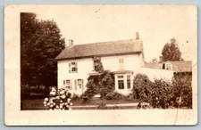 RPPC Beautiful Colonial House Home Real Photo Postcard  c1918