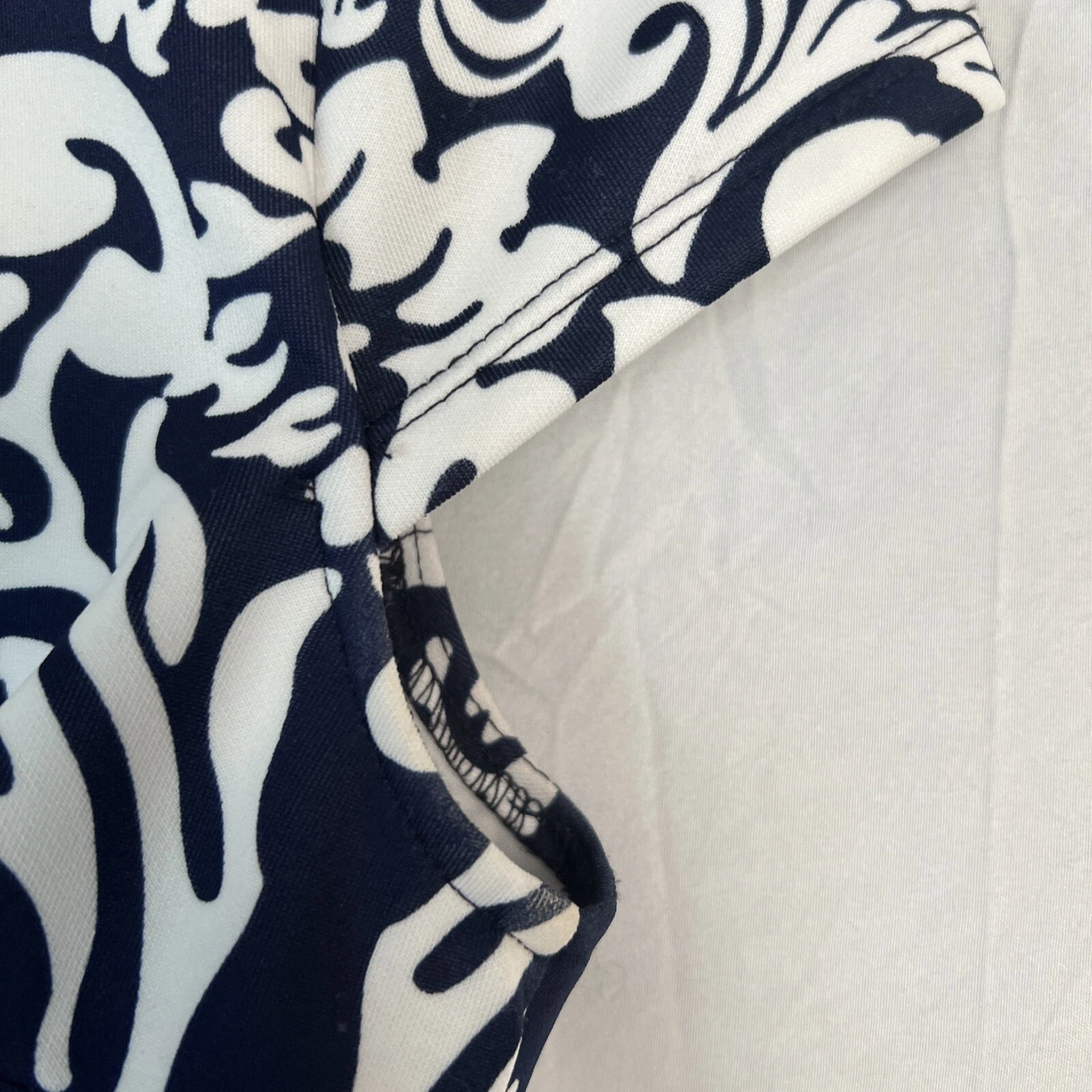 OFF WHITE Abito donna B. Darlin aderente e svasato taglia 5 6 blu e bianco