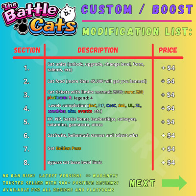 Custom / b00st Battle Cats acc0unt [Android/iOS] [All regions]