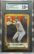 2022 Topps Chrome Sonic CJ Abrams Orange Black Pulse Image Variation #/25 SGC 10