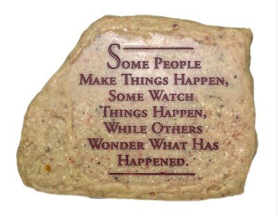 People Make Things Happen Watch Wonder Etched in Stone Vtg 1993 Figurine