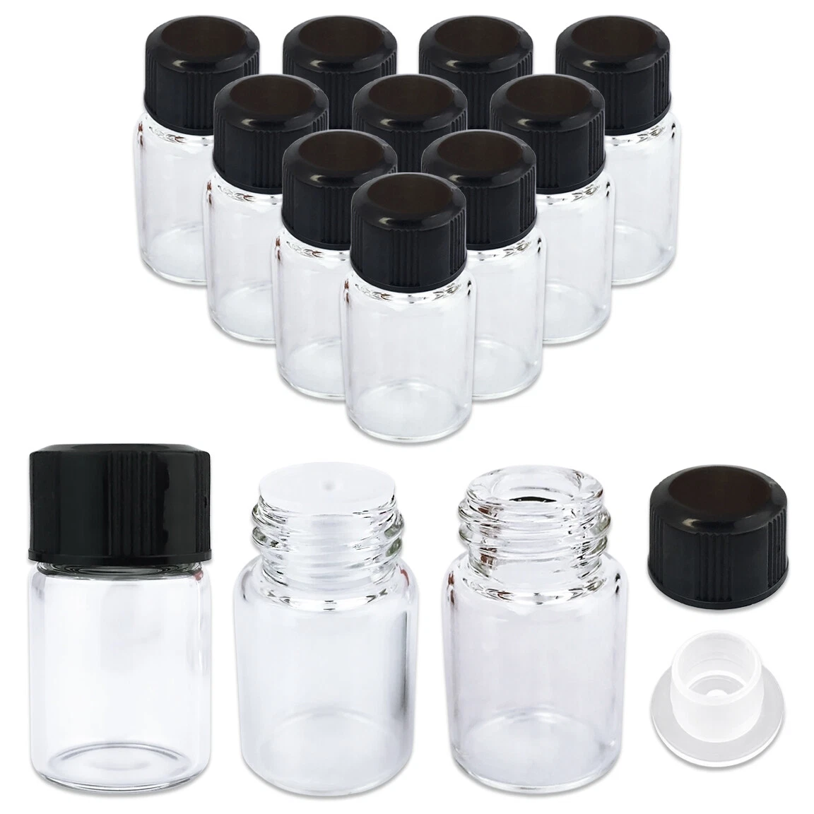 Glass Bottles With Lids 3 Clear 24 Oz Empty Bottles Refillable Jars Oils  Clean