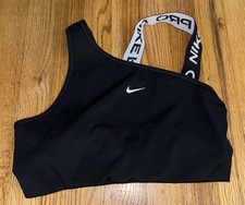 Nike Women's Pro Swoosh Asymmetrical Medium-Support Padded Sports Bra Size XL