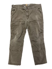 Carhartt Double Knee Pants Mens 42x30 39x28 Green Relaxed Fit Work Wear
