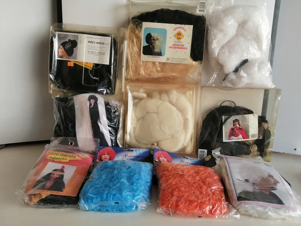 STOCK 80 PARRUCCHE CARNEVALE ASSORTITE VINTAGE ANNI '80 90 - Immagine 2 di 4