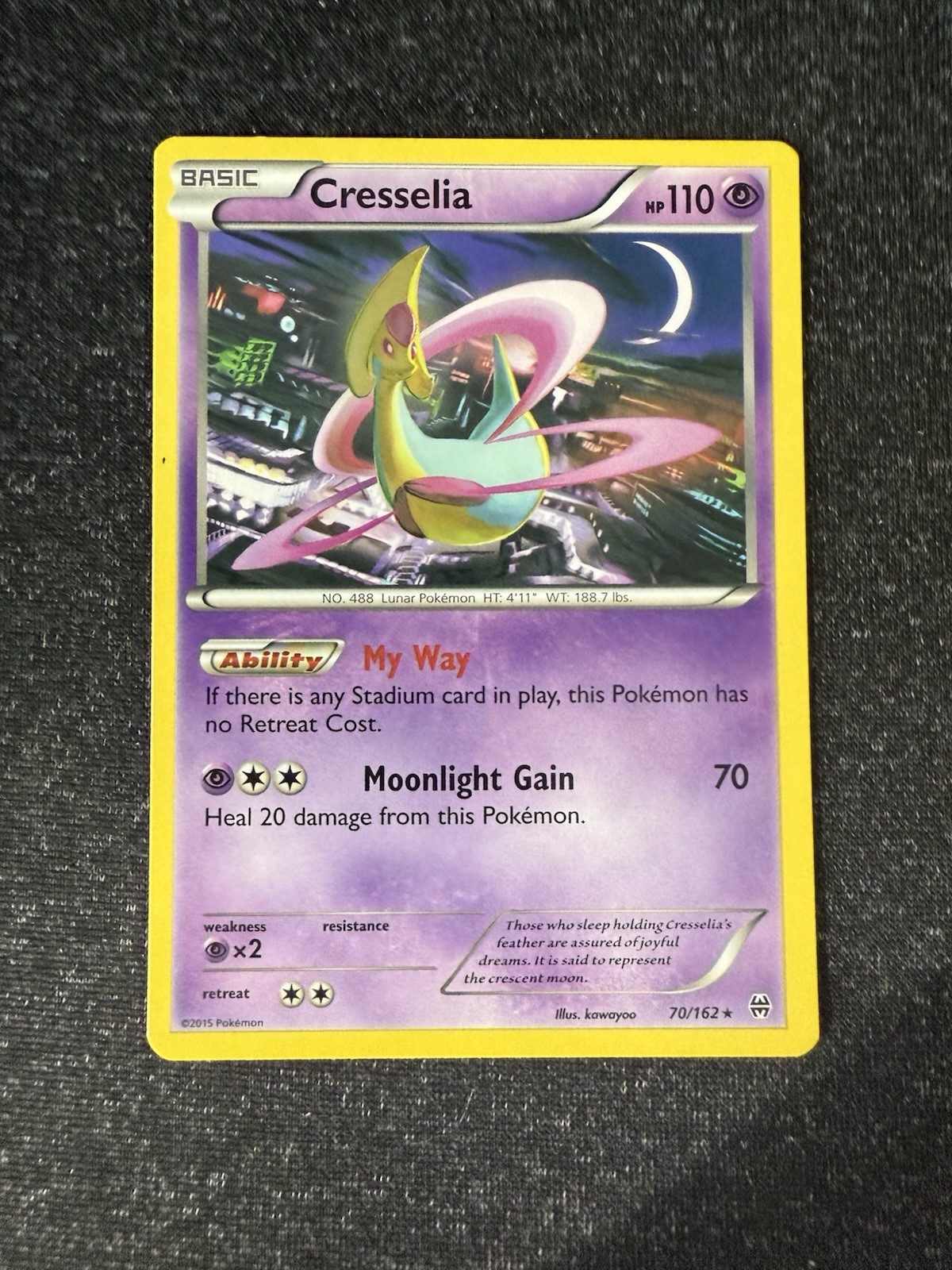 Cresselia 70/162- BREAKthrough- Regular Rare- NM