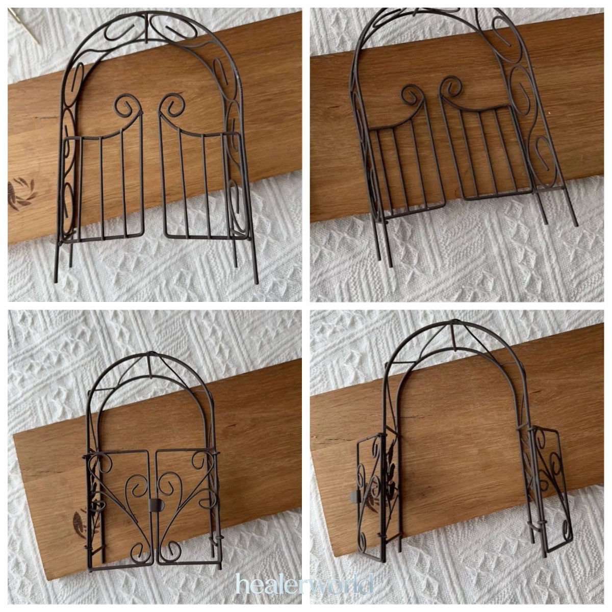 1:12 Dollhouse Miniatures Scale Vintage Railing Garden Door Openable Balcony