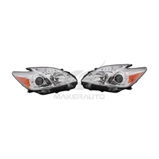 Halogen Headlights Headlamps For Toyota Prius 2010-2011 Driver&Passenger Chrome